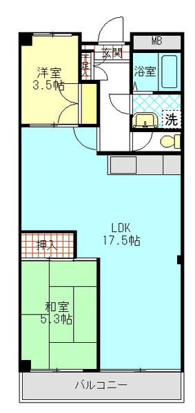 辻村マンション(2LDK/3階)の間取り写真