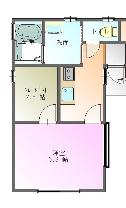 RSメゾン(1SK/1階)の間取り写真