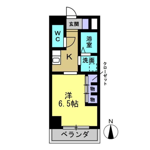 EXE原(1K/10階)の間取り写真