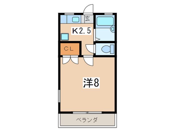 ハイム湘南(1K/1階)の間取り写真