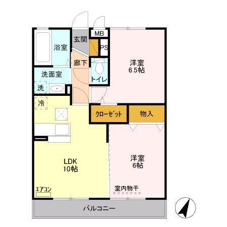 レジデンスFUJI(2LDK/1階)の間取り写真