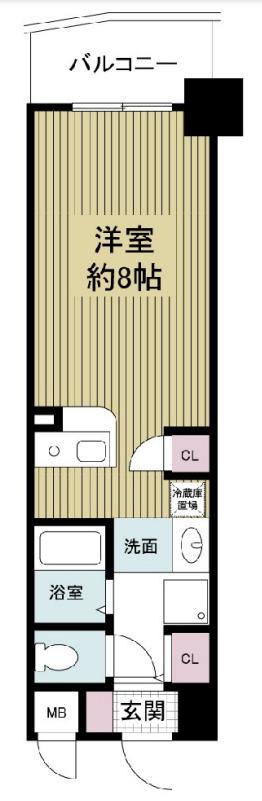 レジディア天神橋(ワンルーム/5階)の間取り写真