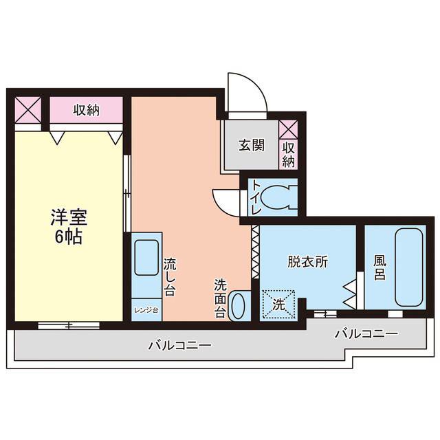 ハイムタケウチ(1DK/5階)の間取り写真