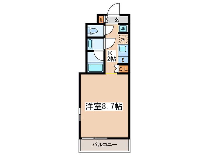 OKコート・KOTAKEII(1K/2階)の間取り写真