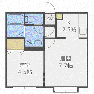 NORAVEIL(1LDK/3階)の間取り写真