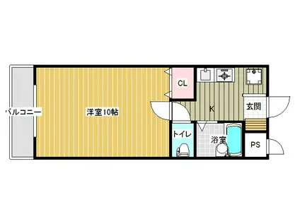マービーハウス2(1K/1階)の間取り写真