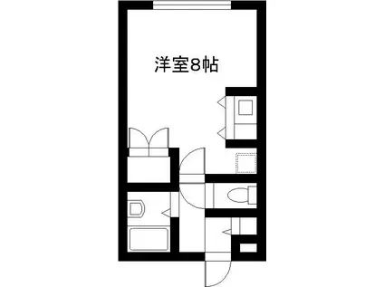 ステージドア(ワンルーム/2階)の間取り写真