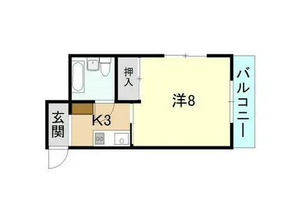 セペンツ松島(1K/3階)の間取り写真