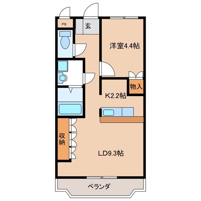 ベル・クオレ(1LDK/2階)の間取り写真