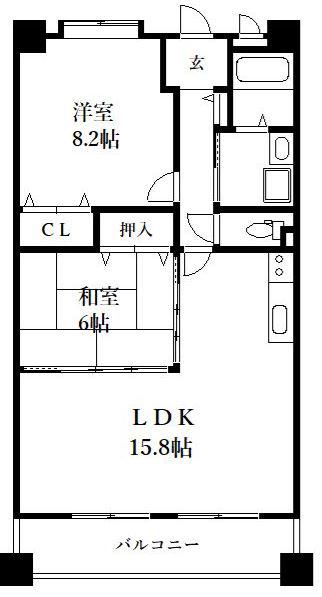 R-BLDG03(2LDK/2階)の間取り写真