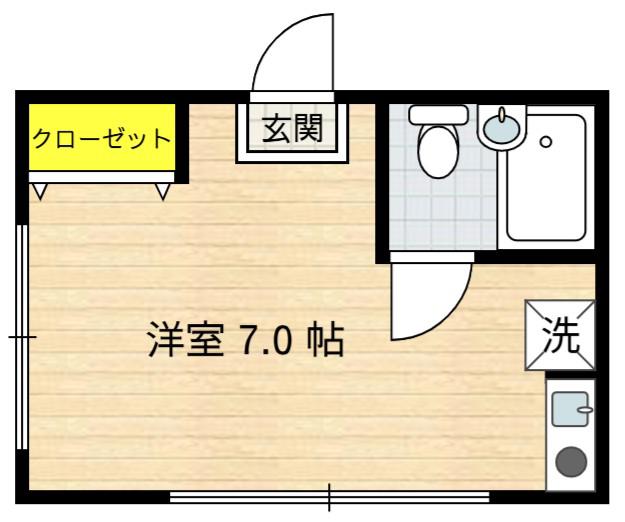 JRS王子(ワンルーム/1階)の間取り写真
