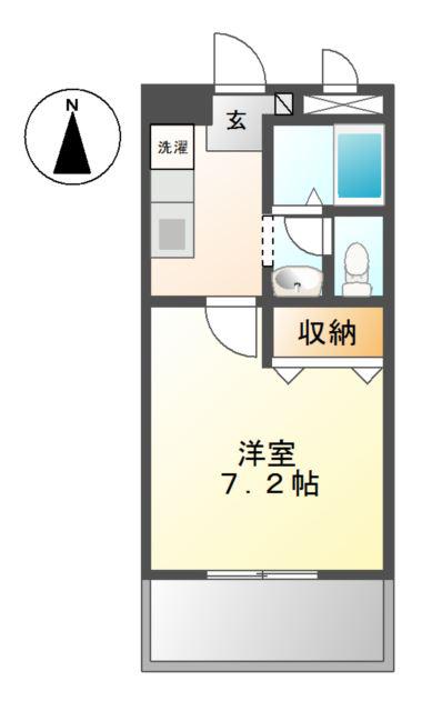 エスポアタカスギ(1K/2階)の間取り写真