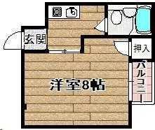 宮野マンション(1K/3階)の間取り写真
