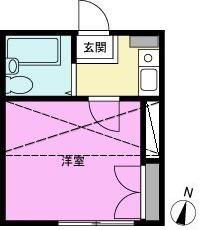リバーサイドN(1K/1階)の間取り写真