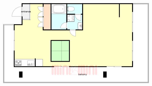 サニーライフ住吉(1LDK/4階)の間取り写真