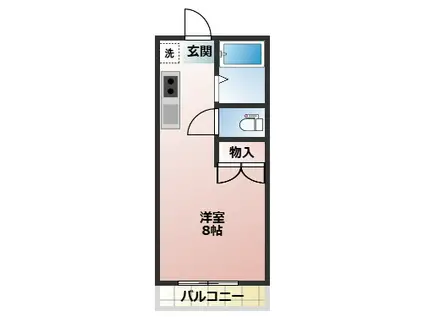 第7セントラルハイツ西鹿児島(ワンルーム/3階)の間取り写真