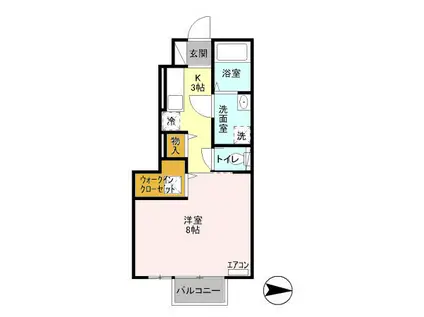 ヒルサイドテラスティー&エー(1K/1階)の間取り写真