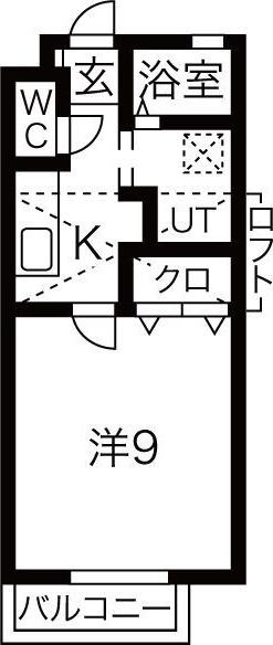 リベルタ(1K/2階)の間取り写真