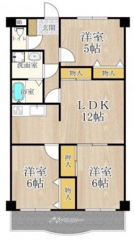 パレーシャル21(3LDK/3階)の間取り写真