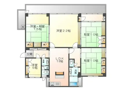 ユトリロつつじが丘3(5LDK/3階)の間取り写真