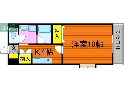 アンタレス豊成(1K/5階)の間取り写真