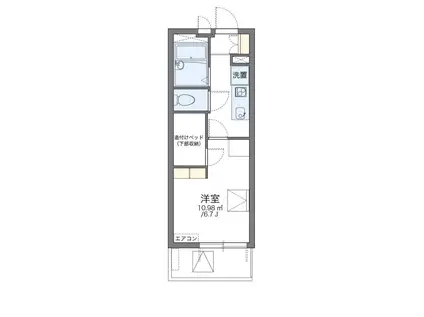 レオパレスあまがさき駅近(1K/4階)の間取り写真