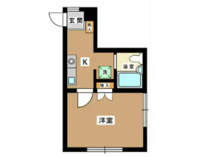 インペリオ田園調布(1K/1階)の間取り写真