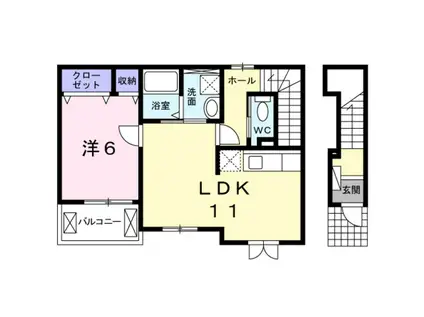 サンセールヤマビコ(1LDK/2階)の間取り写真