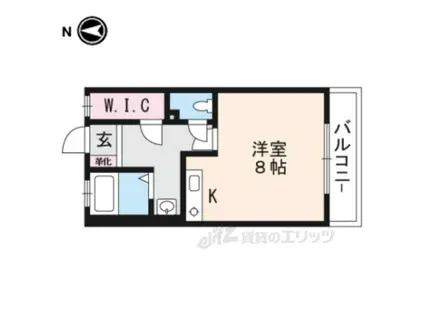 泉涌寺アビタシオン(ワンルーム/5階)の間取り写真