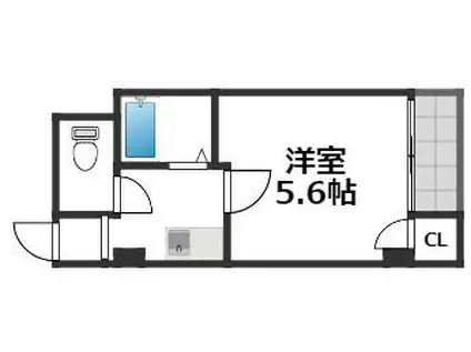 ノールプレール新町(1K/5階)の間取り写真