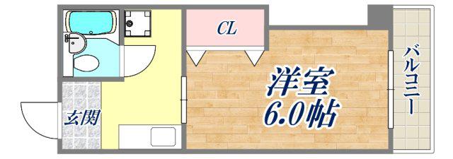 MSTYLE MUKONOSO Ⅰ(1DK/4階)の間取り写真