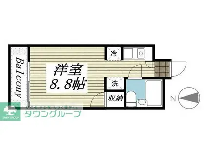 メゾンドロワジール(ワンルーム/1階)の間取り写真