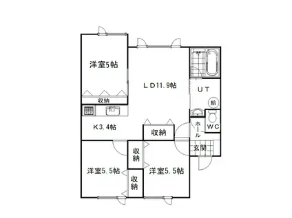 BEANS(3LDK/2階)の間取り写真