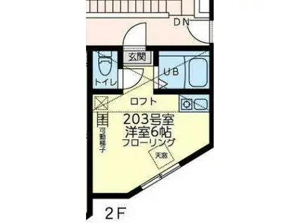 ユナイト大口アダムランバート(ワンルーム/2階)の間取り写真