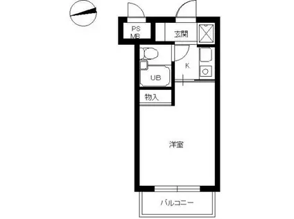 スカイコート池袋第5(ワンルーム/4階)の間取り写真