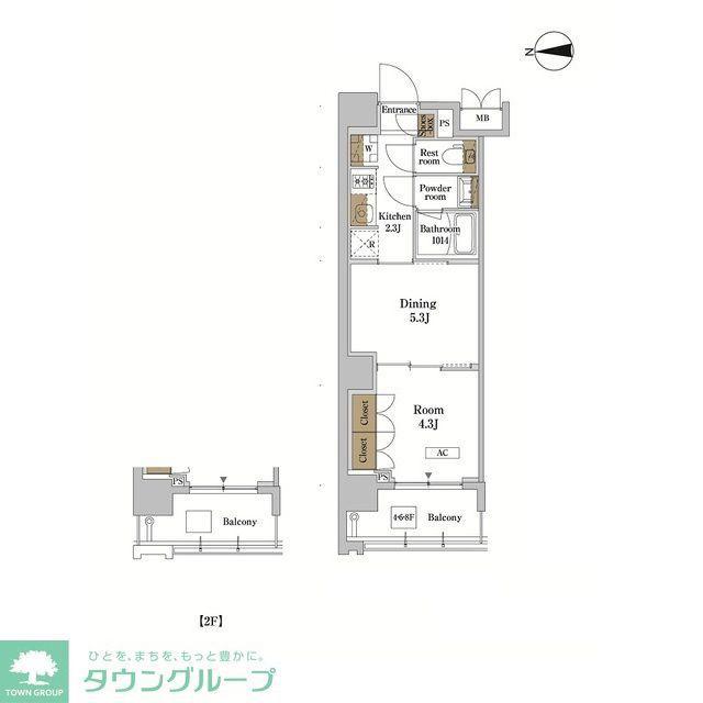 RJRプレシア蒲田(1DK/5階)の間取り写真