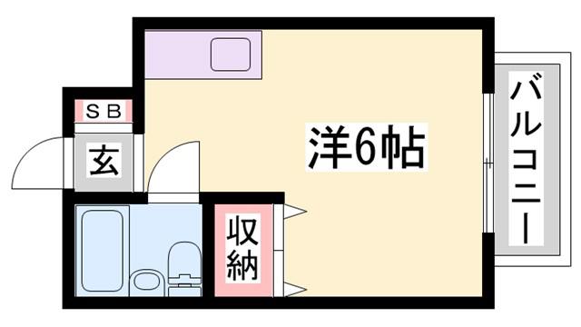 OMレジデンス姫路(ワンルーム/3階)の間取り写真