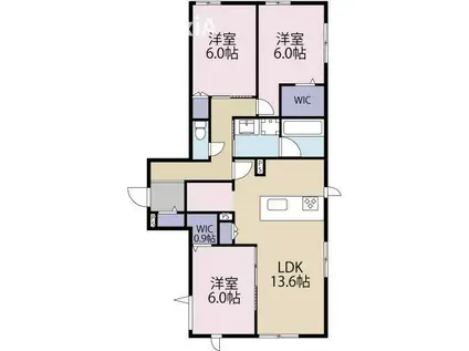 アストレ白金ガーデン(3LDK/2階)の間取り写真