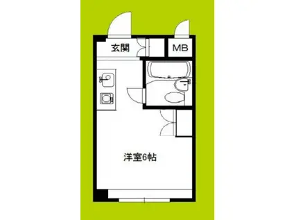 サンハイツ北館(ワンルーム/2階)の間取り写真