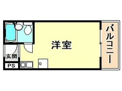 カサベラ神戸(ワンルーム/6階)の間取り写真