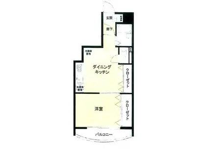 サニー高輪(1DK/2階)の間取り写真