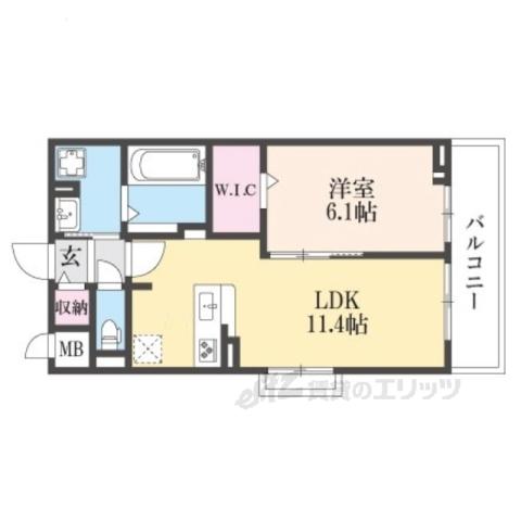 ノルドフィウ―メ(1LDK/3階)の間取り写真