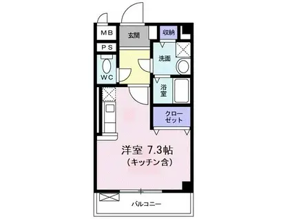 アストル領家(ワンルーム/3階)の間取り写真