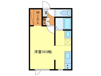 POCOA TERRACE I(ワンルーム/2階)の間取り写真