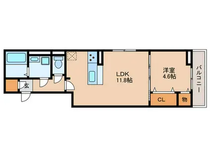 フェリーチェ(1LDK/3階)の間取り写真