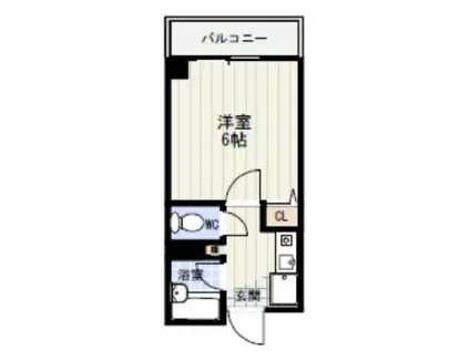 サンビュー(1K/2階)の間取り写真