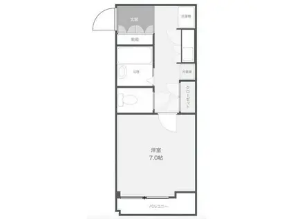 ルームコロン(1K/3階)の間取り写真