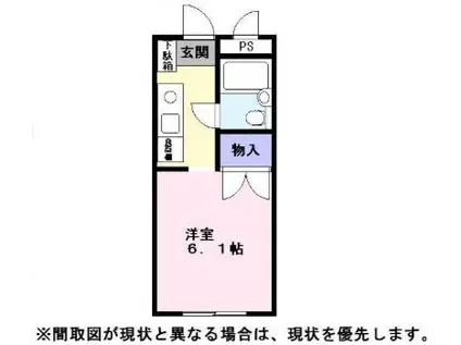 パーチェ近江(ワンルーム/4階)の間取り写真