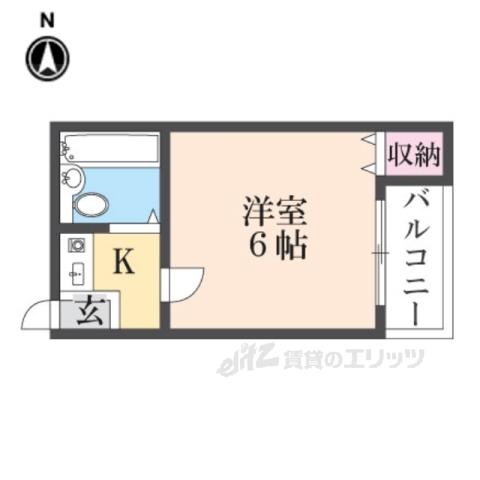 サンシャイン香里パート2(1K/2階)の間取り写真