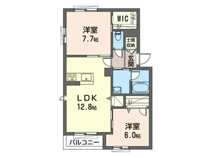 メゾン・ド・アベニール(2LDK/3階)の間取り写真